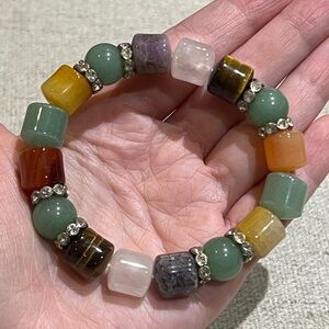 Multicolored GemStone Stretch Bracelet